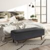 Owen - Rectangular Storage Ottoman - Distressed Black - Image 6