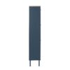 3 Door Metal Shoe Rack, Freestanding Modern Shoe Storage Cabinet With Metal Rattan, Particle Board For Entryway - Blue Gray - Image 10