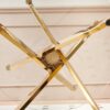 Dining Table With Cross Metal Leg And Glass, Modern Space Saving Kitchen Table For Living Room - Golden - Image 6
