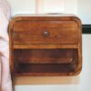 Mini Curve Floating Nightstand - Chestnut - Image 10