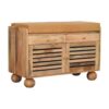 Shutter Shoe Rack With 2 Drawers - Beige - Image 5