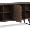 Lowry - Large 4 Door Sideboard Buffet - Distressed Charcoal Brown - Image 4