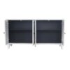 Accent Cabinet 4 Shutter Door Wooden Cabinet Sideboard Buffet Server Cabinet Storage Cabinet, For Living Room, Entryway, Hallway, Office, Kitchen And Dining Room - Distressed White - Image 12