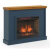 Washington - Fireplace With Mantel - Blue Denim, Whiskey - Image 2