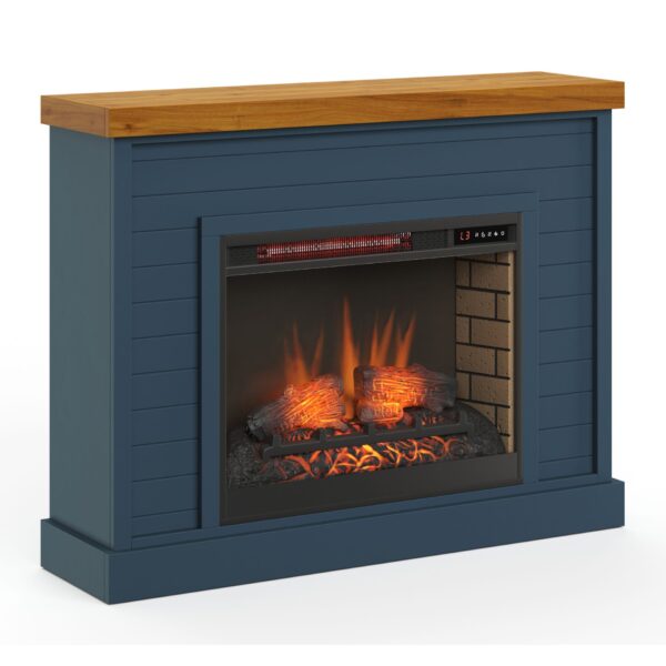Washington - Fireplace With Mantel - Blue Denim, Whiskey