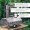 Semi-Automatic Silver 12 Outdoor Pizza Oven Portable Wood Fired Pizza Oven Outdoor Cooking Pizza Maker Portable Pizza Oven For Authentic Stone Baked Pizzas - Silver - Image 4