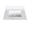Carrara Marble Design Elegant Bathroom Vanity Top With Undermount Sink - White - Image 16