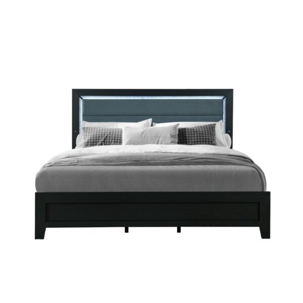 Carlos - Full Bed With LED - Black