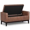 Amber - Rectangular Storage Ottoman - Brown - Image 2