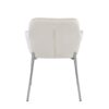 Daniella - Contemporary Dining Chair (Set of 2) - Cream / Chrome - Image 5