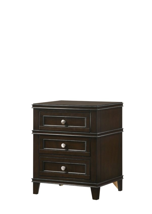 3 Drawer Nightstand With USB - Mahogany