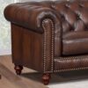 Alton Bay-Top Grain Leather Sofa Couch - Brown - Image 4