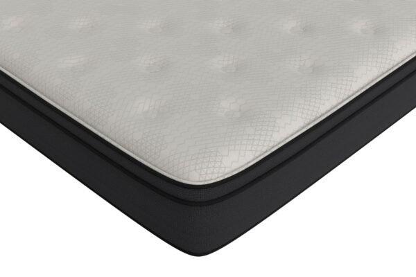 12" California King Euro Top Hybrid Memory Foam Mattress - White / Black