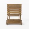 Outdoor 3 Piece Half Round Folding Bistro Set - Natural - Image 5