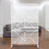 Outdoor & Indoor Privacy Screen Metal Privacy Screen, Freestanding Decorative Privacy Screen For Deck Balcony Patio, Privacy Fence Panels - White - Image 12