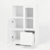 Modern Painted Cabinet With Glass Doors And Drawer - White - Image 22