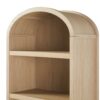 Modern 5 Shelf Open Arched Bookshelf - Oak - Image 3