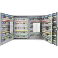 400 Key Adjustable Key Cabinet With Key Lock - Gray