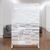 Outdoor & Indoor Freestanding Metal Privacy Screen, Decorative Privacy Fence Panels - White - Image 13