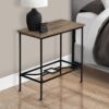 Accent Side Table, Narrow, Small, 2 Tier, Contemporary & Modern - Taupe - Image 4