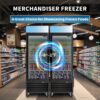 Glass Door Merchandiser Freezer 19.3 Cu.Ft Swing Door Commercial Reach-In Display Freezers With LED Top Panel Upright Freeze Storage - Black - Image 2