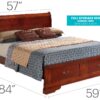 Louis Phillipe - Full Storage Bed - Cherry - Image 6