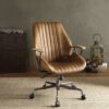 Hamilton - Top Grain Leather Office Chair - Coffee - Image 2