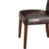 Britney - Synthetic Leather Side Chair (Set of 2) - Brown / Walnut - Image 4