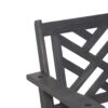 Alejandro - Acacia Wood Porch Swing With Slat Panel Seating - Dark Gray - Image 13