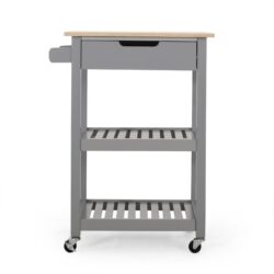 Tattnall - Kitchen Cart With Wheels - Gray