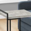 Accent Table, C - Shaped, Modern Convenient Design - Gray - Image 8