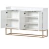 Modern Sideboard Elegant Buffet Cabinet With Large Storage Space For Dining Room, Entryway - White - Image 16