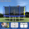 168.11" Trampoline With Basketball Hoop, Astm Approved Reinforced Type Outdoor Trampoline With Enclosure Net - Blue - Image 7