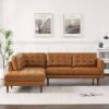 Lucco - Left Facing Sectional - Cognac Tan - Image 4