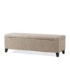 Glouster - Contemporary Storage Ottoman V2 With Upholstered Fabric - Sand - Image 11