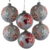 Christmas Ball Ornaments, Glass Decorative Hanging Ball Christmas Tree Ornaments For Holiday Party Decorations (Set of 6) - Multi - Image 2