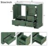 Traditional Bathroom Vanity With Resin Sink Combo Set, Bathroom Cabinet With Two Doors And Four Drawers - Green - Image 12