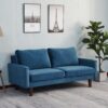 Luxurious Comfort Stationary Loveseat - Space Blue - Image 2