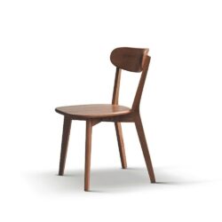Simple Dining Chair, Solid Chair Table For Living Room Chair - Dark Natural