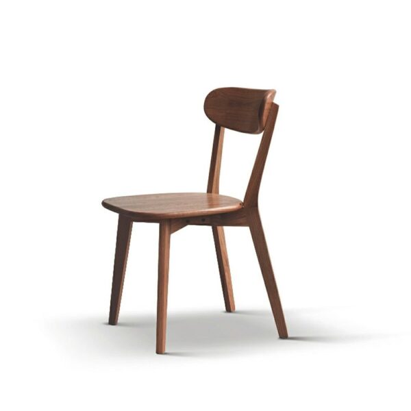 Simple Dining Chair, Solid Chair Table For Living Room Chair - Dark Natural