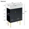 Bathroom Vanity, Combo Cabinet, Bathroom Storage Cabinet, Single Ceramic Sink, Left Side Storage - Black - Image 8