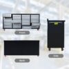 Garage Storage Cabinets With Workbench (20 Drawers) - Silver - Image 5