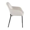 Daniella - Contemporary Dining Chair (Set of 2) - Cream / Black - Image 3