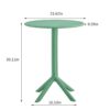 3 Piece Plastic Arm Chair Bistro Grs Premium Ocean Plastic - Green - Image 4