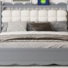Queen Size Storage Platform Bed, With 2 Big Drawers, Twin Long Size Trundle, One Set Of Sockets & USB Ports - Gray - Image 17