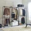Fiona - Freestanding Walk In Closet System With Metal Frame Melamine - White - Image 3