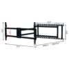 Full Motion TV Wall Mount Bracket For 40 120" TV Dual Arm Tilt & Swivel Vesa 800 X 400 Mm 132 Lbs Load - Black - Image 3