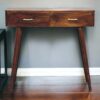 T Bar Console Table, 2 Drawers - Chestnut - Image 10