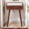 Mini Curved Console Table - Caramel - Image 10