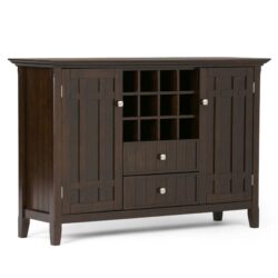 Bedford - Sideboard Buffet And Wine Rack - Dark Tobacco Brown